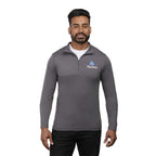 Izu Everything Eco Stretch Quarter Zip for Men Transfer - Charcoal - Front On Model