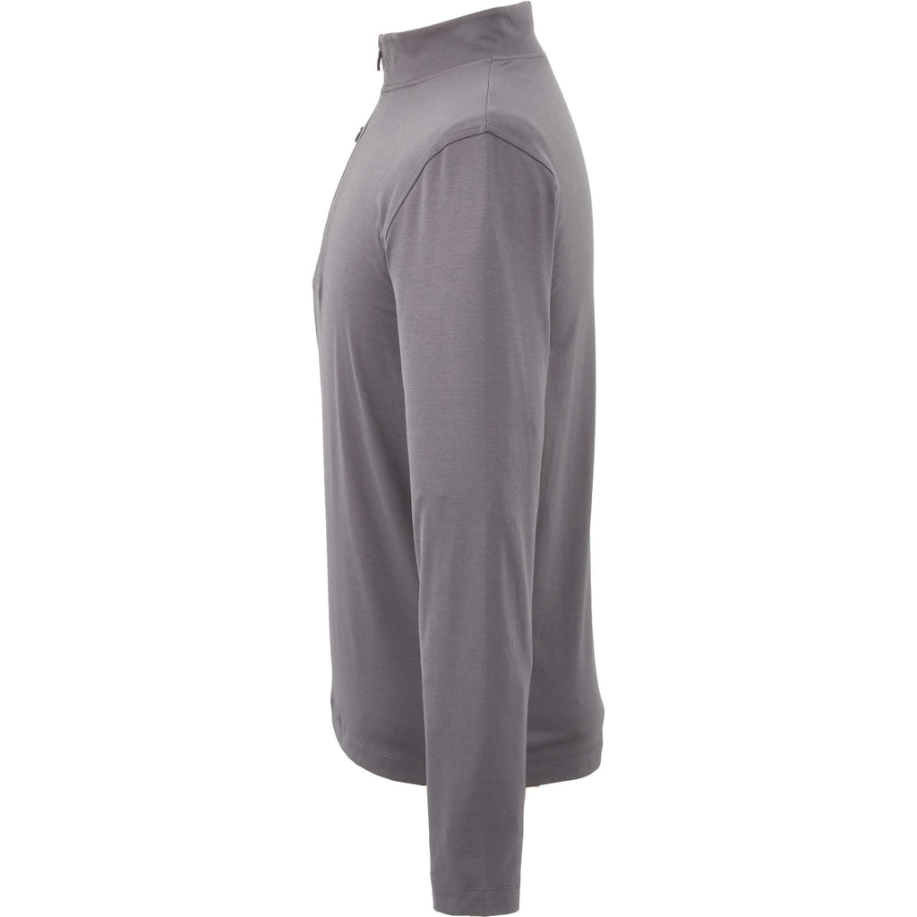 Izu Everything Eco Stretch Quarter Zip for Men Transfer - Charcoal - Left Side Flat