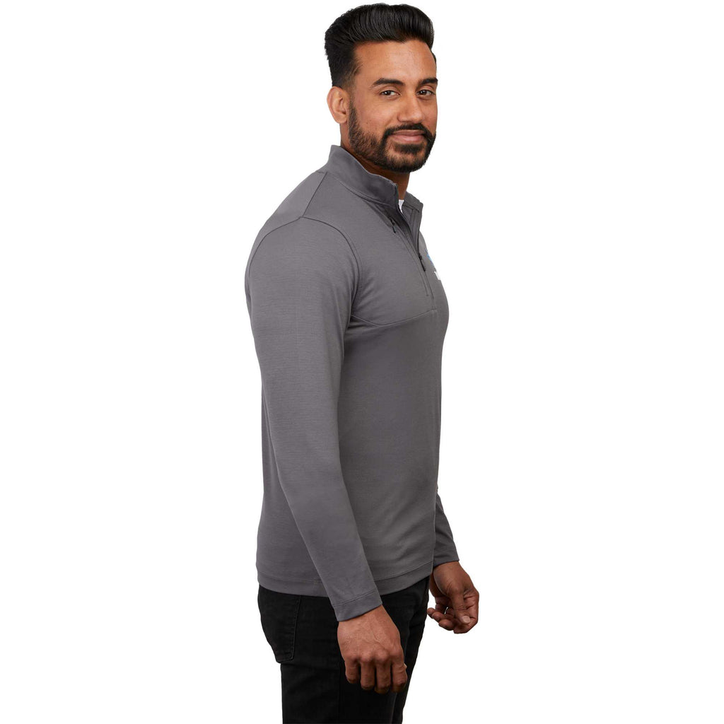 Izu Everything Eco Stretch Quarter Zip for Men Transfer - Charcoal - Right Side