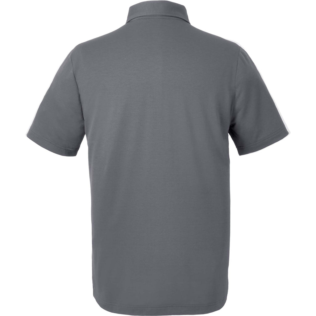 Izu Everything Performance Eco Polo for Men Transfer - Charcoal - Back