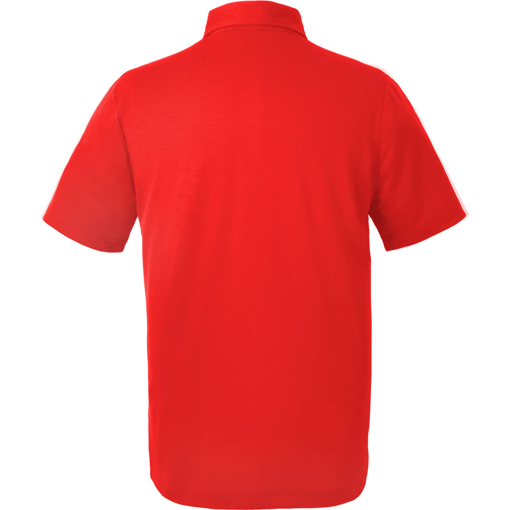 Izu Everything Performance Eco Polo for Men Transfer - Team Red - Back