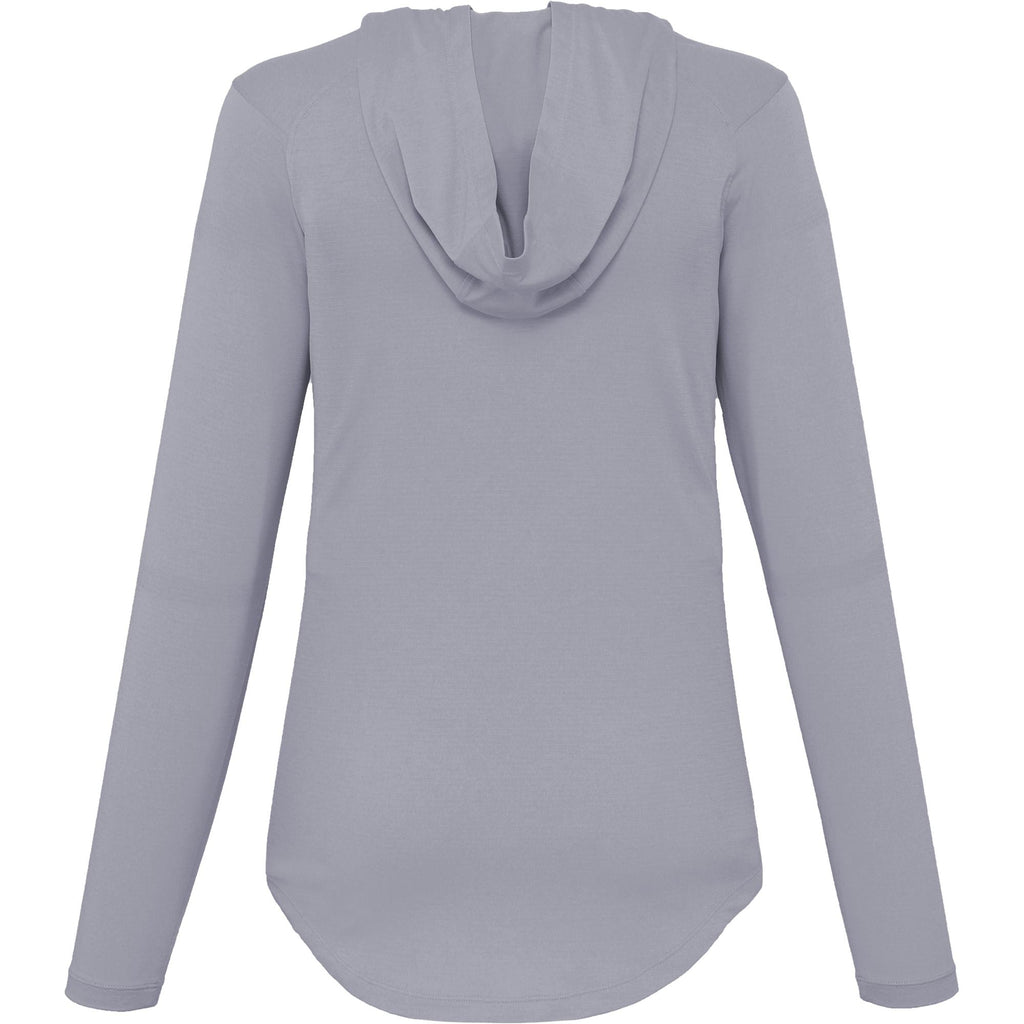 Izu Everything Performance Hoodie for Women Embroidery - Light Grey - Back