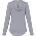 Izu Everything Performance Hoodie for Women Embroidery - Light Grey - Back