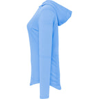 Izu Everything Performance Hoodie for Women Embroidery - Sky - Left Side