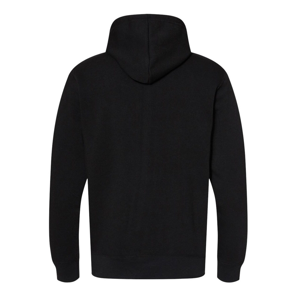J. America Men's Gaiter Fleece Hooded Sweatshirt Embroidery - Black - Back