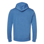 J. America Men's Gaiter Fleece Hooded Sweatshirt Embroidery - Cool Royal Heather - Back