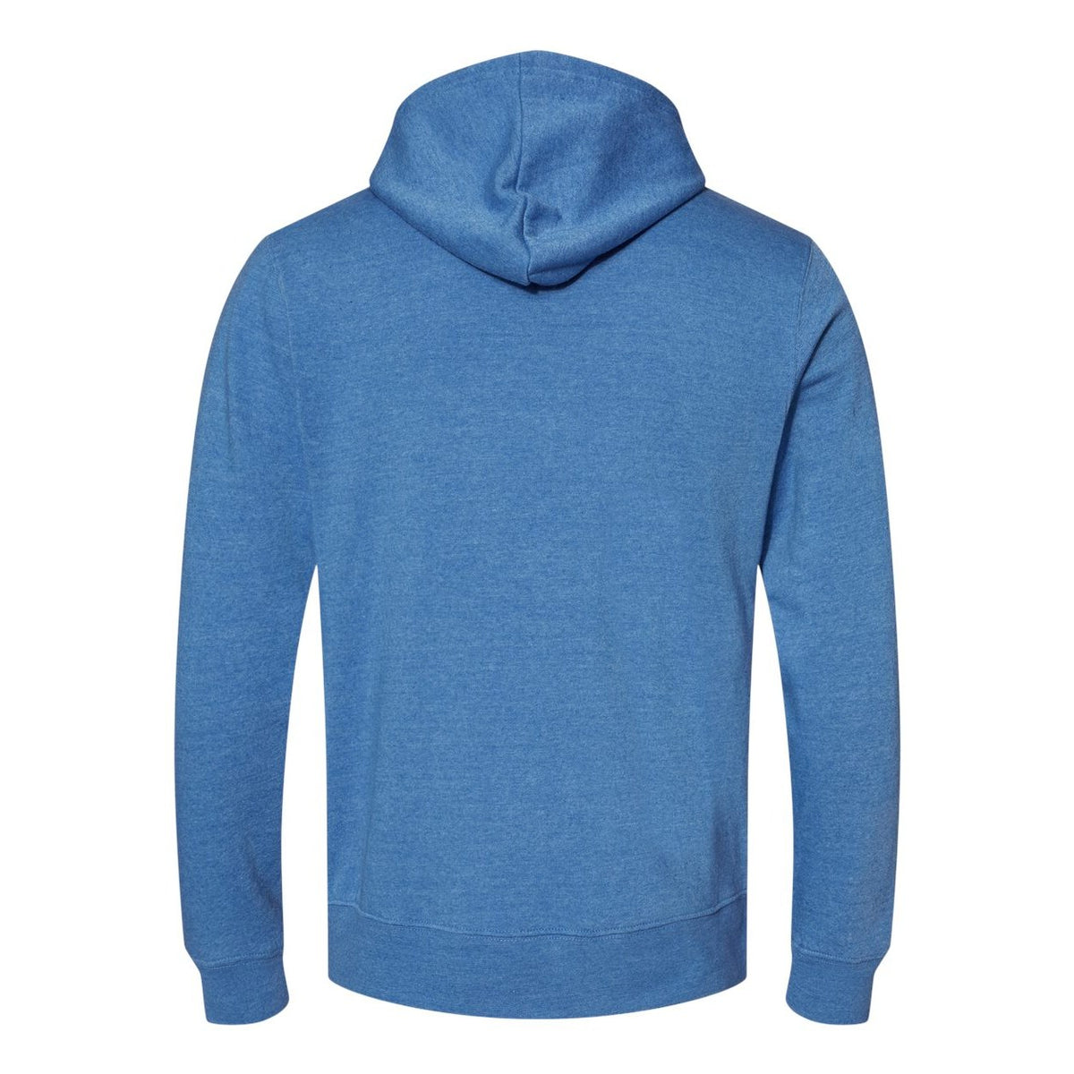 J. America Men's Gaiter Fleece Hooded Sweatshirt Embroidery - Cool Royal Heather - Back