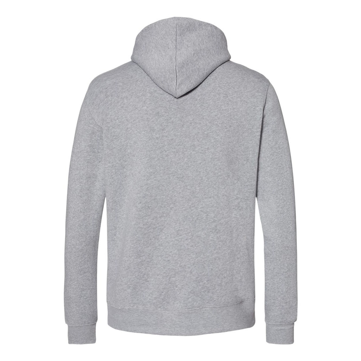 J. America Men's Gaiter Fleece Hooded Sweatshirt Embroidery - Grey Heather - Back