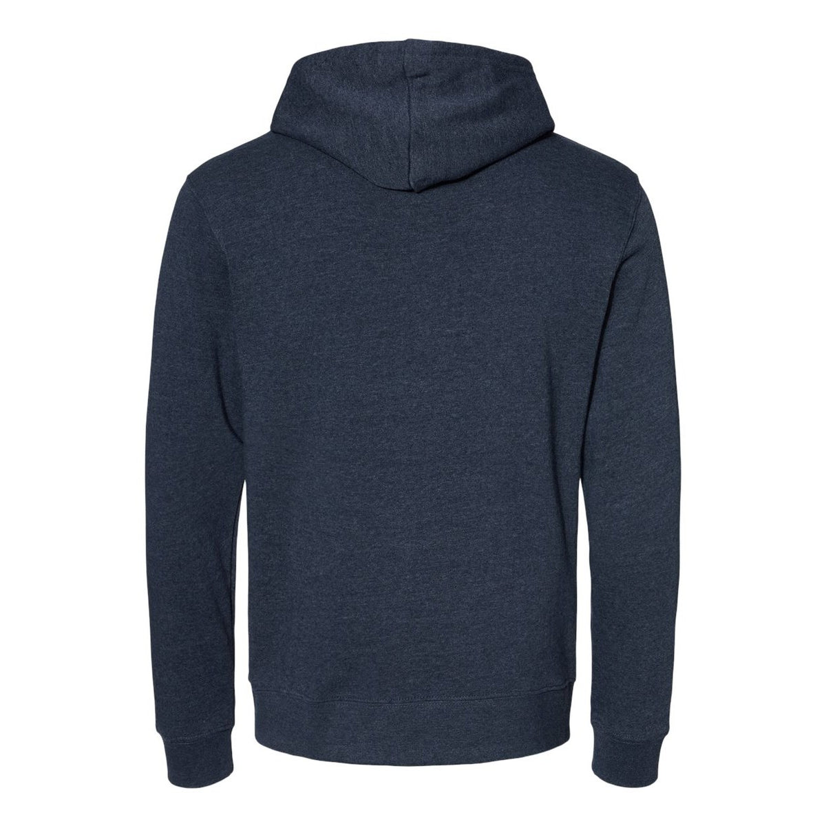 J. America Men's Gaiter Fleece Hooded Sweatshirt Embroidery - True Navy Heather - Back