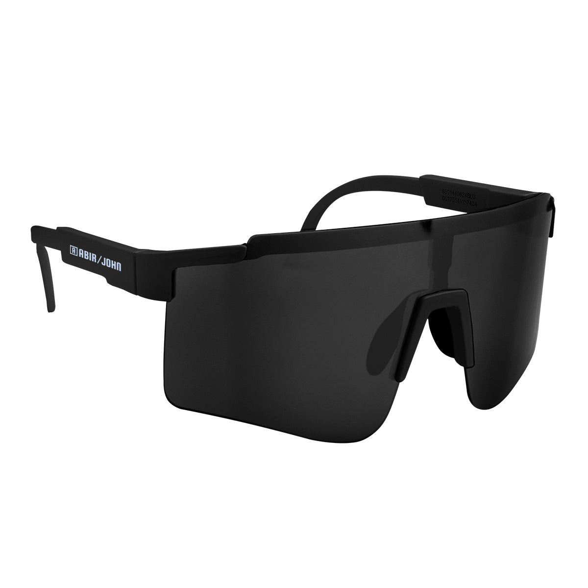 Jagger Sunglasses with Recycled Frames - Black with Black - Pad Print