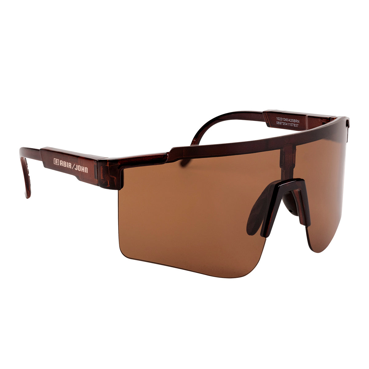 Jagger Sunglasses with Recycled Frames - Brown With Brown - Pad Print