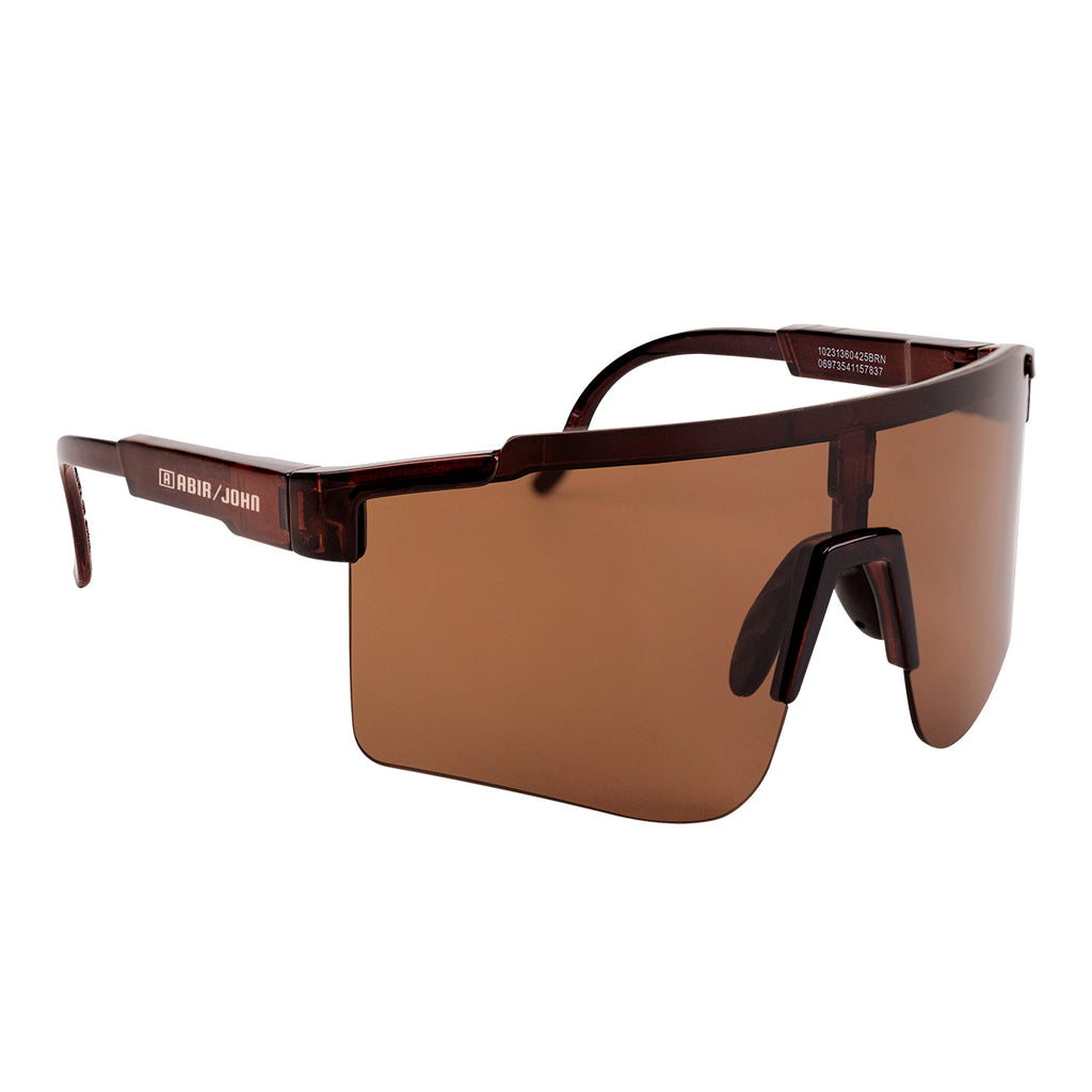 Jagger Sunglasses with Recycled Frames - Brown With Brown - Pad Print