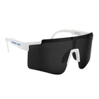 Jagger Sunglasses with Recycled Frames - White with Black - Pad Print