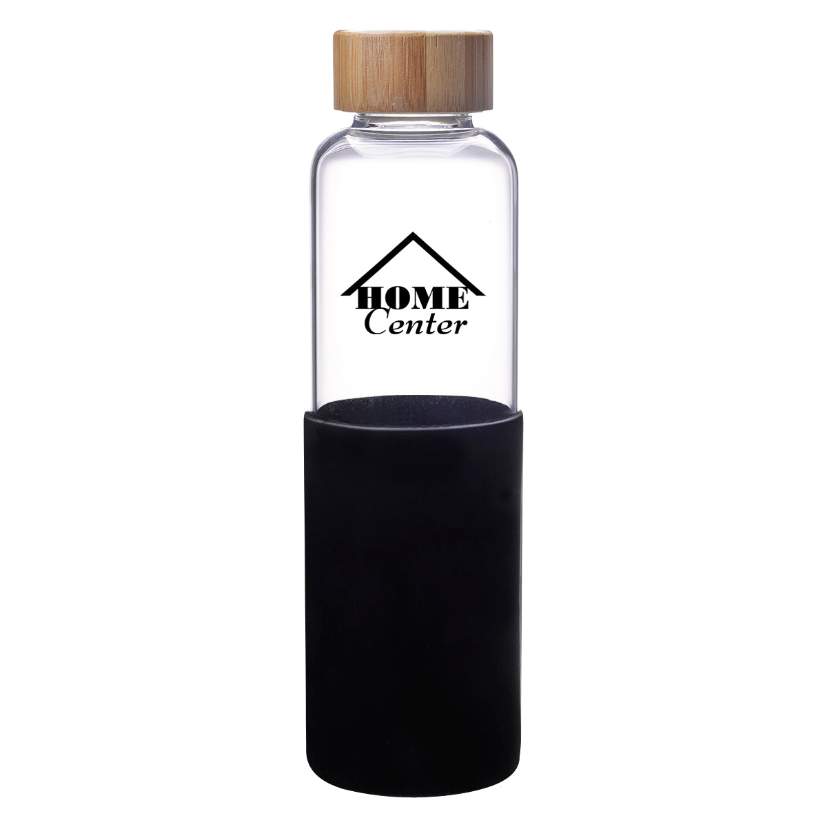 James Glass Bottle, 20 oz - Black - Silk Screen