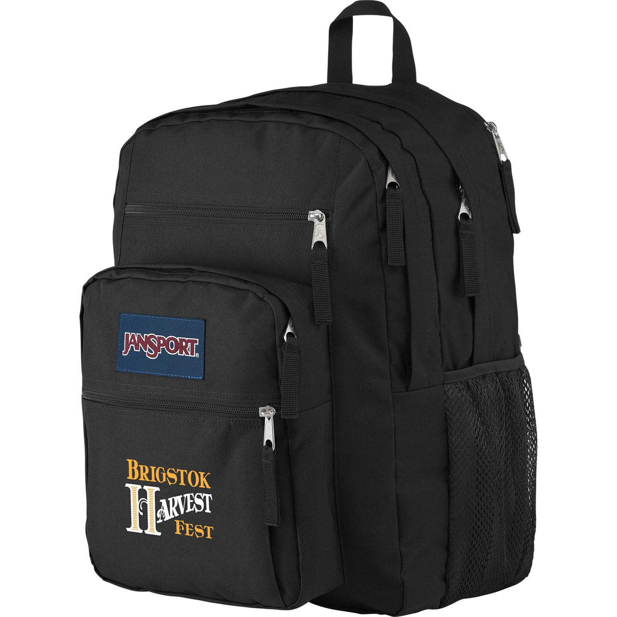 JanSport Big Student Backpack with 15 Inch Laptop Sleeve - Black - Left Angle