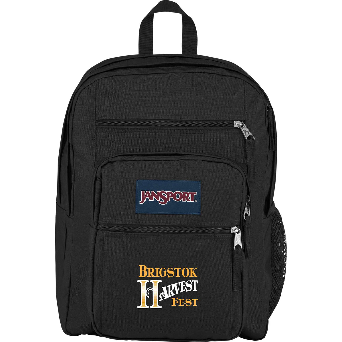 JanSport Big Student Backpack with 15 Inch Laptop Sleeve Transfer - Black - Front
