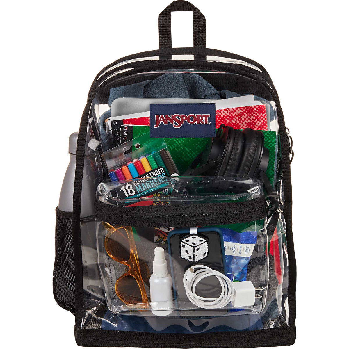 JanSport Clear PVC Backpack - Clear - Front Propped