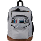 JanSport Cool Student Backpack with Synthetic Leather Trim Transfer - Light Gray - Detail 2