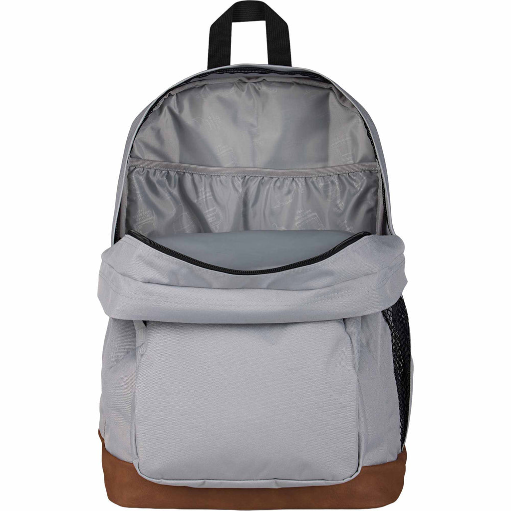JanSport Cool Student Backpack with Synthetic Leather Trim Transfer - Light Gray - Detail 3