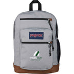 JanSport Cool Student Backpack with Synthetic Leather Trim Transfer - Light Gray - Front