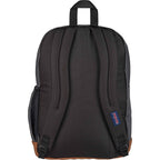 JanSport Cool Student Backpack with Synthetic Leather Trim Transfer - Smokey Grit - Back