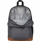 JanSport Cool Student Backpack with Synthetic Leather Trim Transfer - Smokey Grit - Front 2