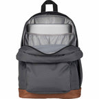 JanSport Cool Student Backpack with Synthetic Leather Trim Transfer - Smokey Grit - Front 4