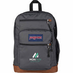 JanSport Cool Student Backpack with Synthetic Leather Trim Transfer - Smokey Grit - Front