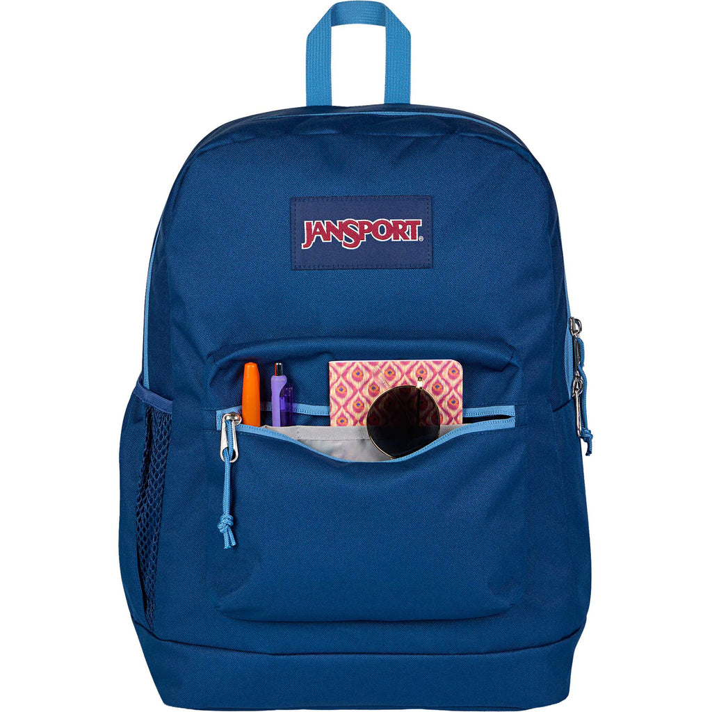 JanSport Cross Town Plus Laptop Backpack, 15 Inch Embroidery - Color Block Navy - Photo 6