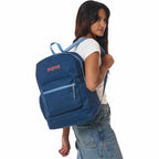 JanSport Cross Town Plus Laptop Backpack, 15 Inch Embroidery - Color Block Navy - Photo 9