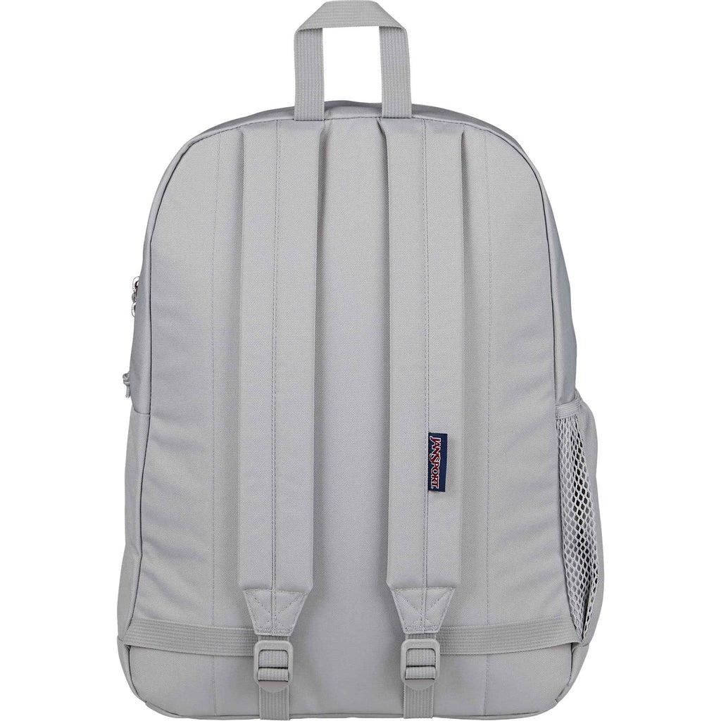 JanSport Cross Town Plus Laptop Backpack, 15 Inch Embroidery - Gray - Back
