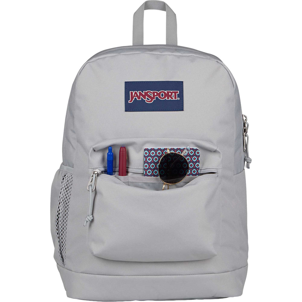JanSport Cross Town Plus Laptop Backpack, 15 Inch - Gray - Front 2