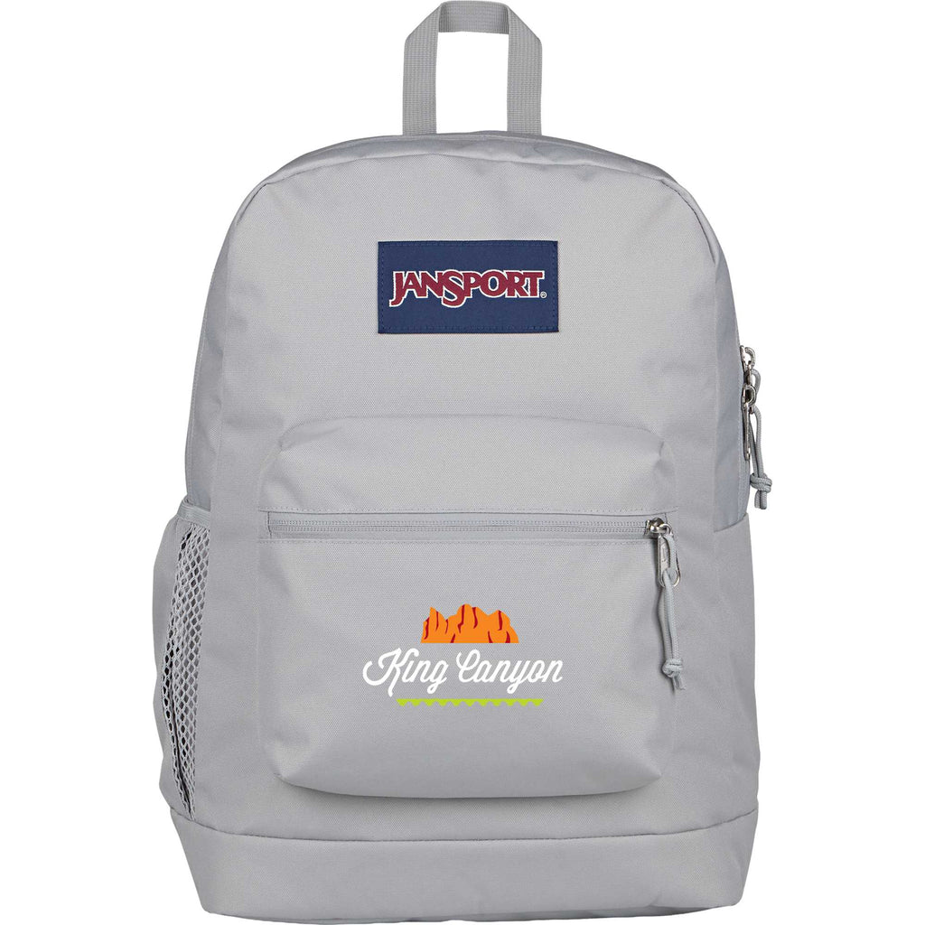 JanSport Cross Town Plus Laptop Backpack, 15 Inch - Gray - Front