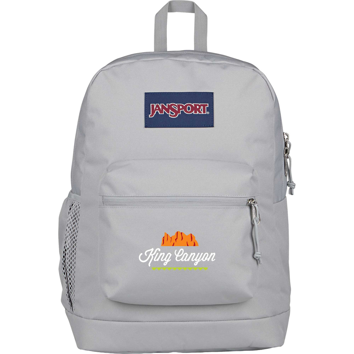 JanSport Cross Town Plus Laptop Backpack, 15 Inch - Gray - Front