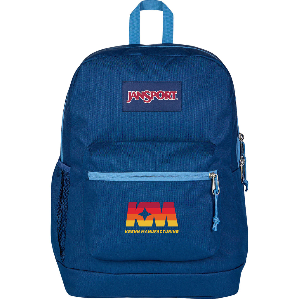 JanSport Cross Town Plus Laptop Backpack, 15 Inch Transfer - Color Block Navy - Photo