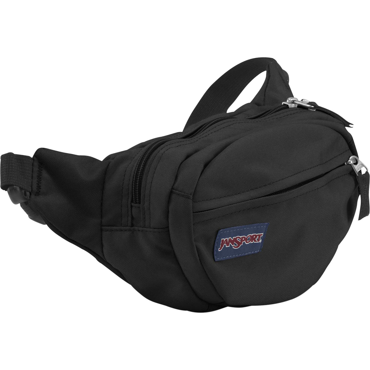 JanSport Fifth Avenue Waist Pack in Recycled Polyester Transfer - Black - Right Angle 2