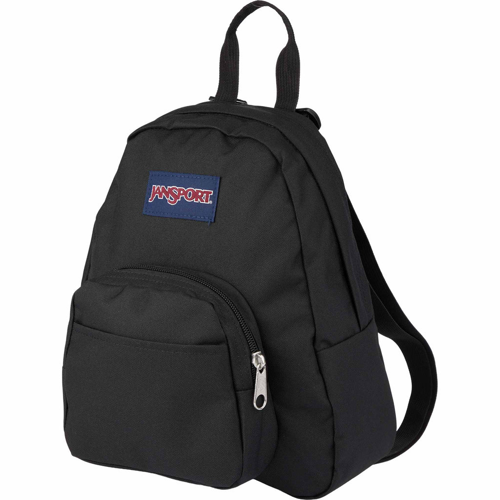 JanSport Half Pint Mini Backpack in Recycled PET - Black - Left Angle
