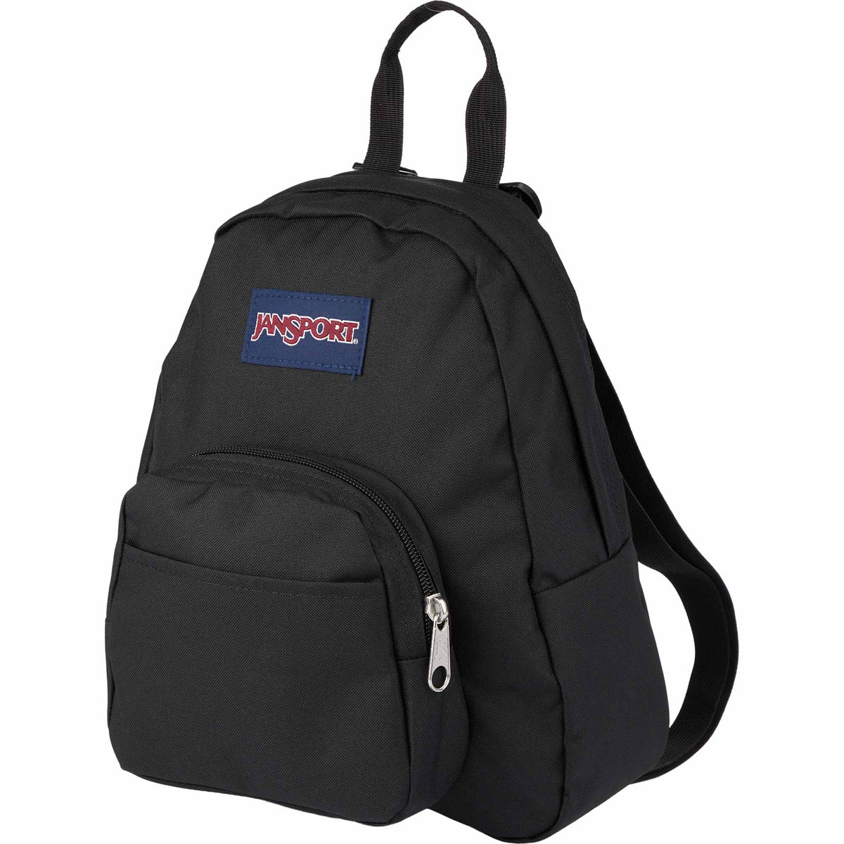 JanSport Half Pint Mini Backpack in Recycled PET - Black - Left Angle