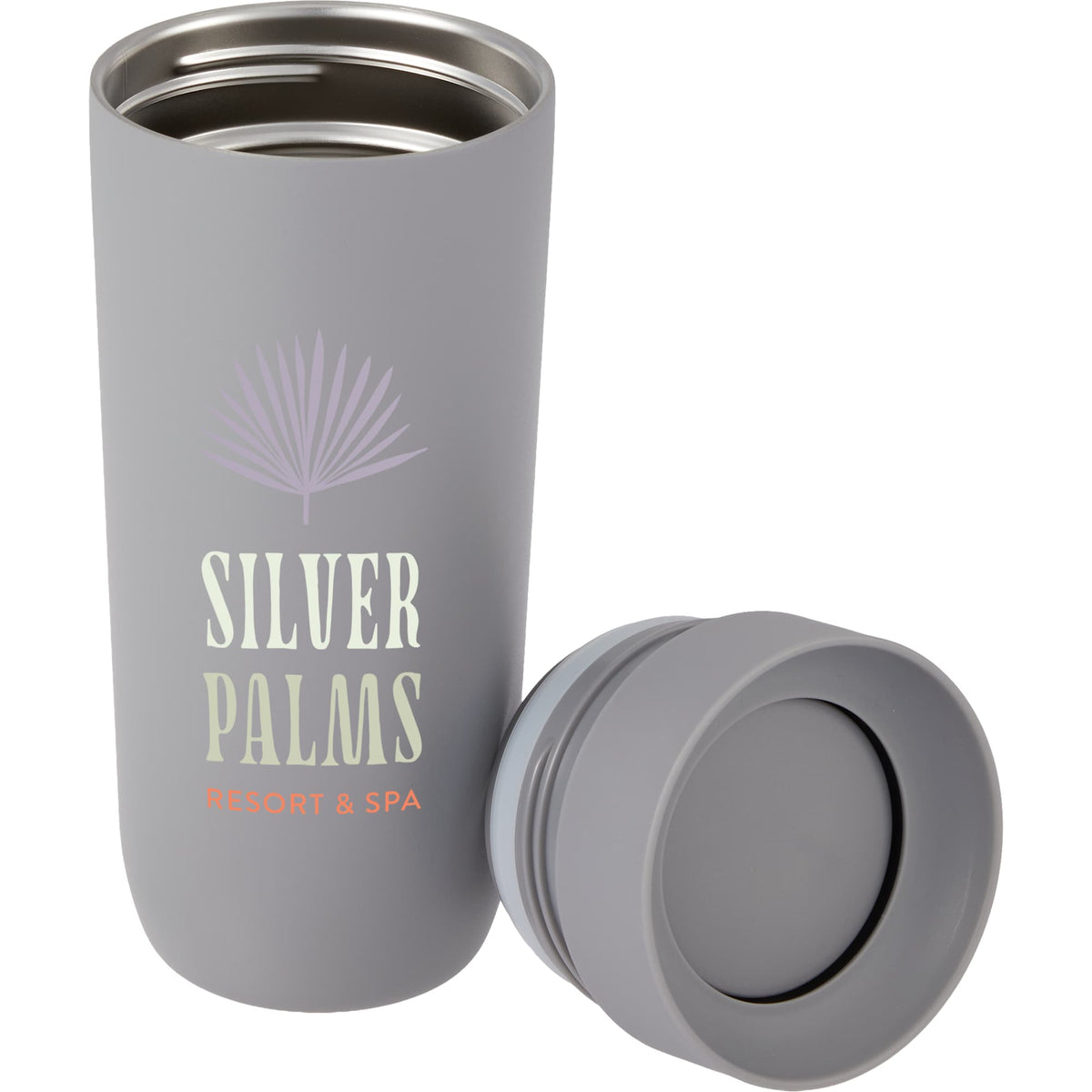 Jared Tumbler with 360 Degree Sip Lid, 16 oz Laser Engraving - Stone - Detail