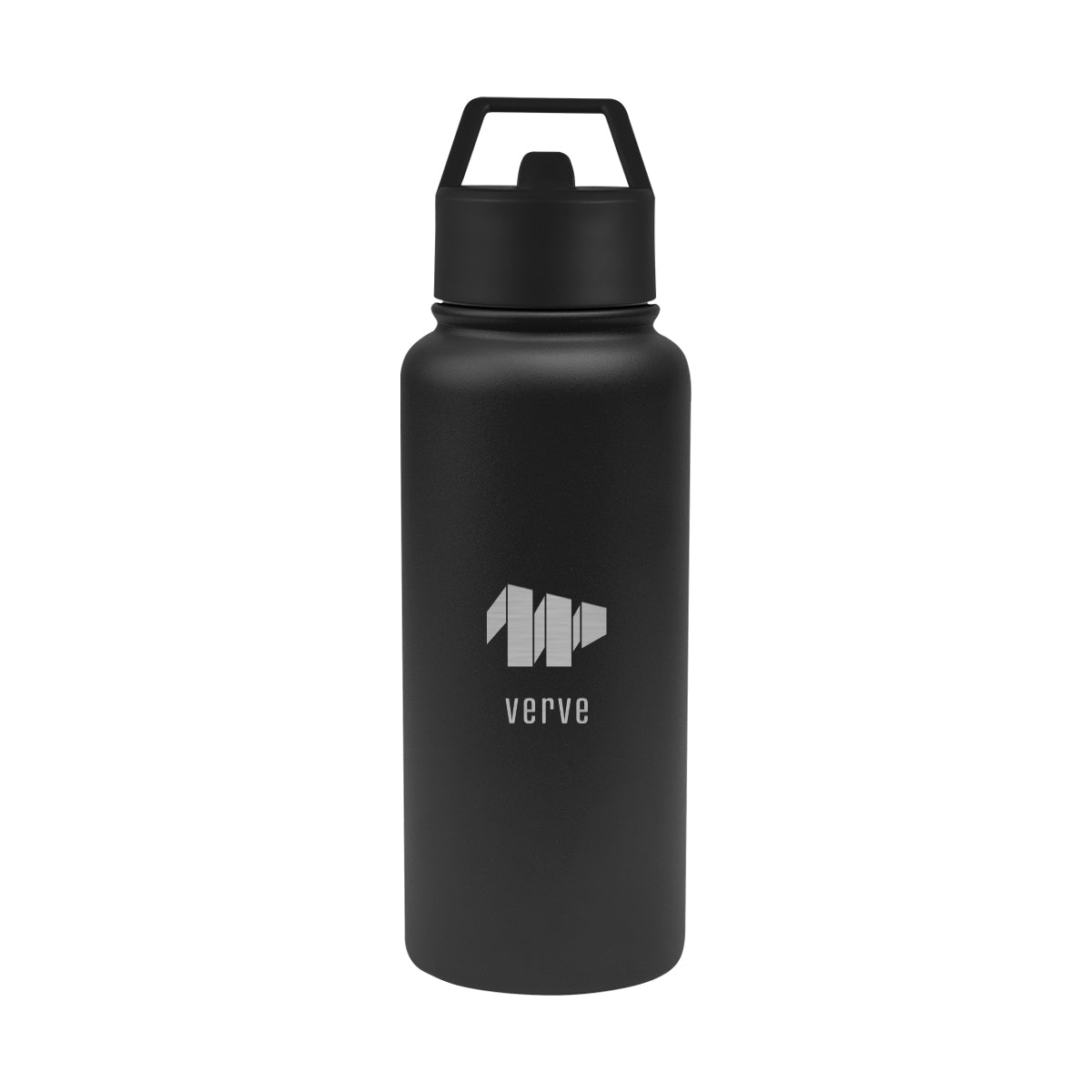 Jasper Recycled Stainless Steel Bottle, 32 oz - Black - Laser Engraving