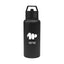 Jasper Recycled Stainless Steel Bottle, 32 oz - Black - Silk Screen