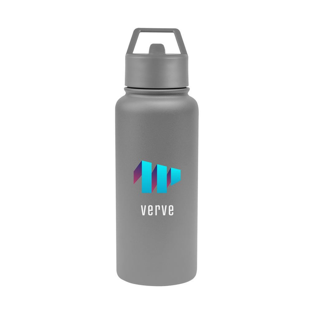 Jasper Recycled Stainless Steel Bottle, 32 oz - Gray - Colorbrite