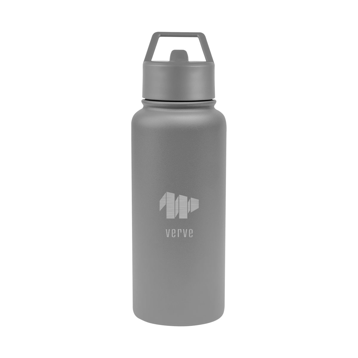 Jasper Recycled Stainless Steel Bottle, 32 oz - Gray - Laser Engraving
