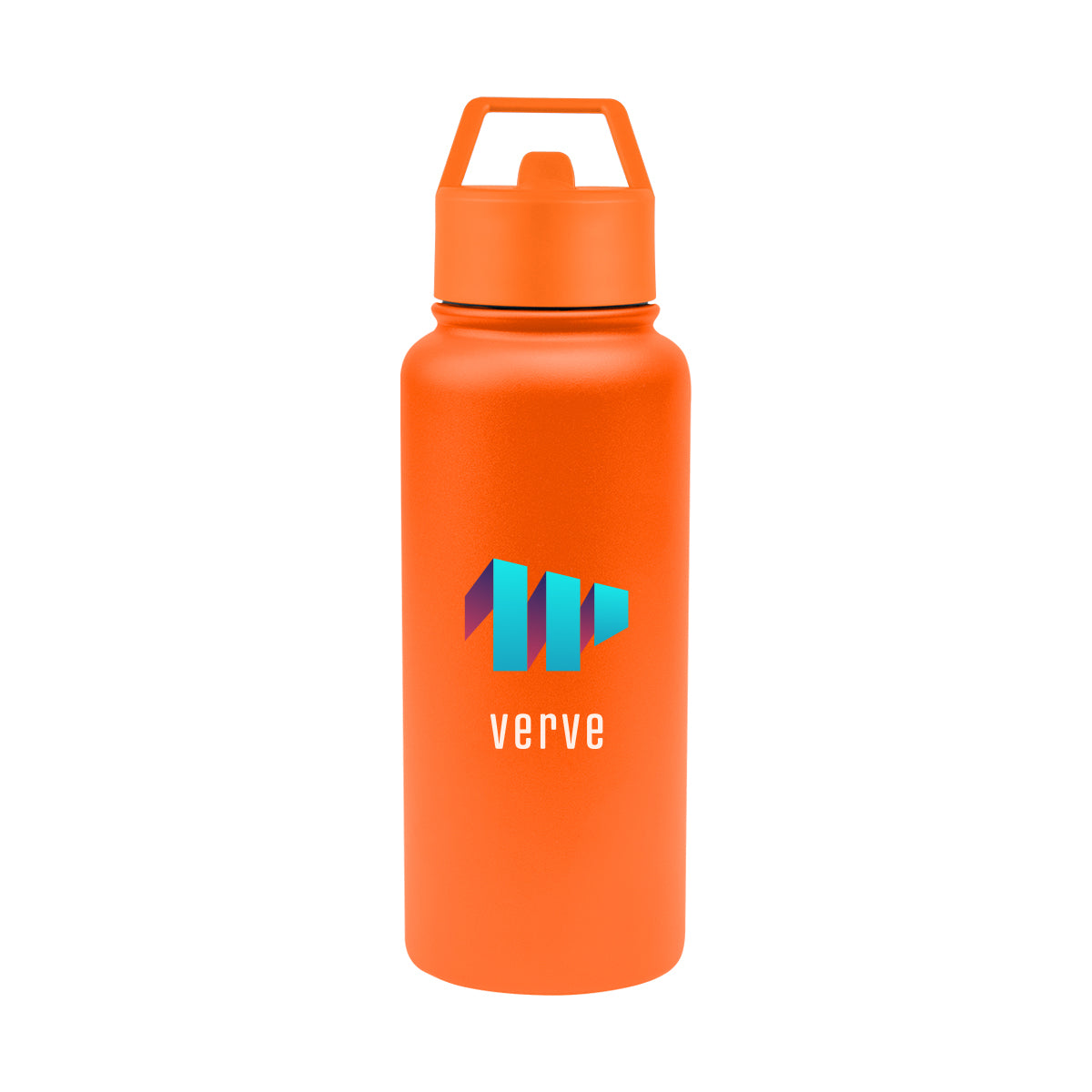 Jasper Recycled Stainless Steel Bottle, 32 oz Laser Engraving - Orange - Colorbrite