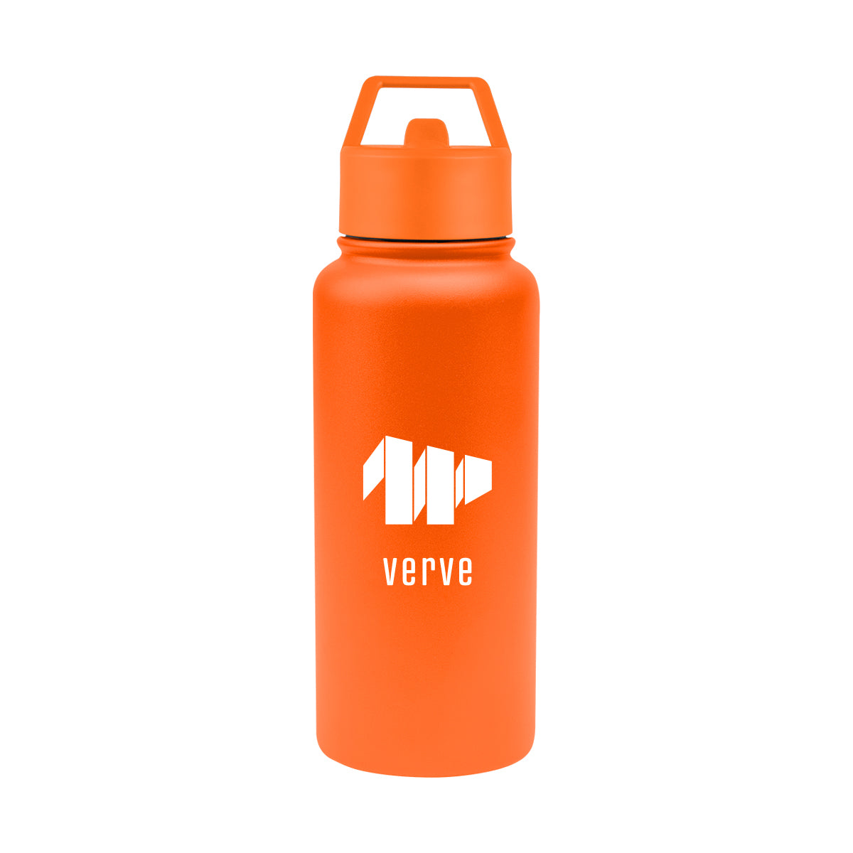 Jasper Recycled Stainless Steel Bottle, 32 oz Laser Engraving - Orange - Silk Screen