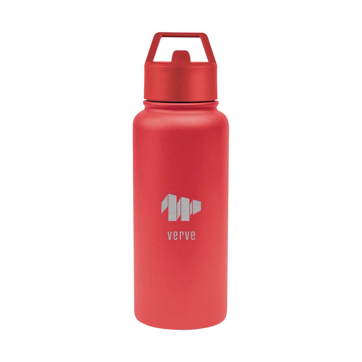 Jasper Recycled Stainless Steel Bottle, 32 oz Laser Engraving - Red - Laser Engraving