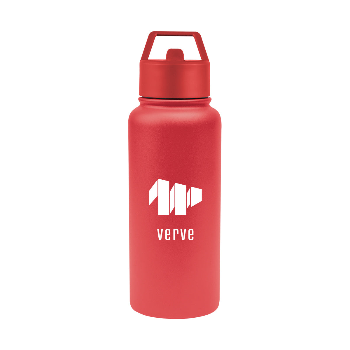 Jasper Recycled Stainless Steel Bottle, 32 oz Laser Engraving - Red - Silk Screen