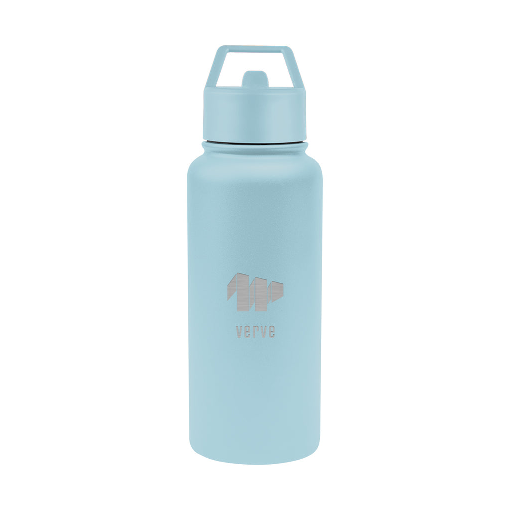 Jasper Recycled Stainless Steel Bottle, 32 oz - Light Blue - Laser Engraving