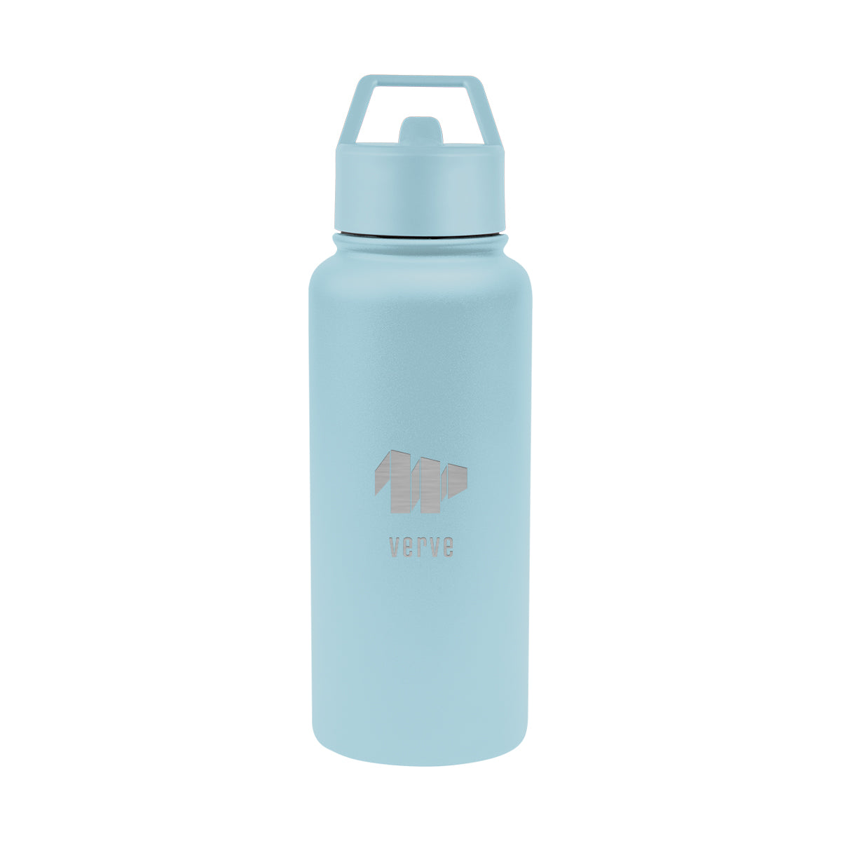 Jasper Recycled Stainless Steel Bottle, 32 oz - Light Blue - Laser Engraving