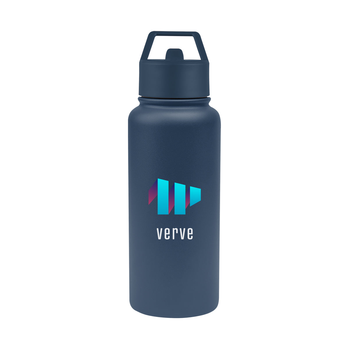 Jasper Recycled Stainless Steel Bottle, 32 oz - Navy - Colorbrite